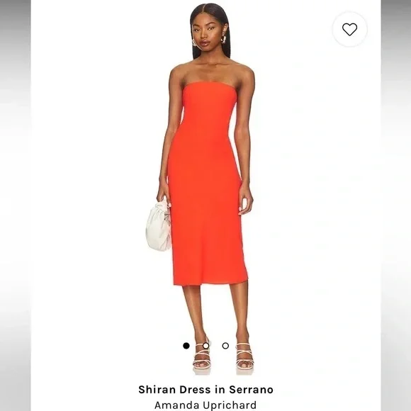 open lace back dress Amanda Uprichard X Revolve Wolfe Strapless Crimson Red Gown